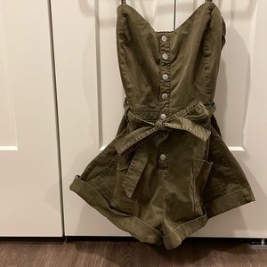 Olive green Garage romper